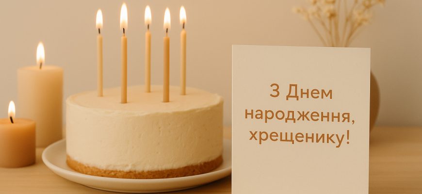 Привітання з Днем народження хрещеника