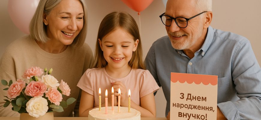 Привітання з днем народження внучці