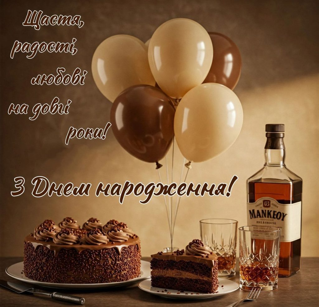 Привітання з днем народження для чоловіків картинка 77