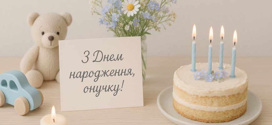 Привітання з днем народження онука
