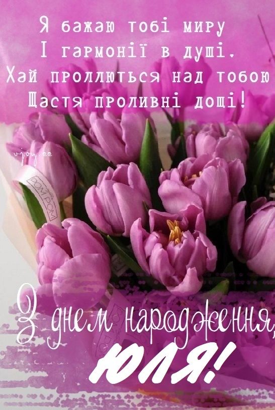 З Днем народження, Юля картинка 4