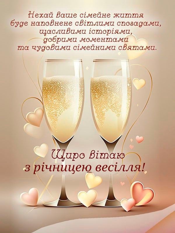 Привітання з річницею весілля картинка 6