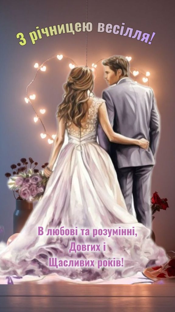 Привітання з річницею весілля картинка 9