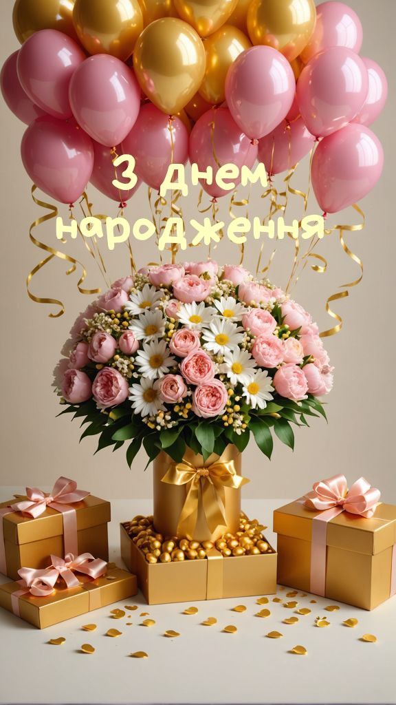 Привітання з днем народження для дівчат картинки 4