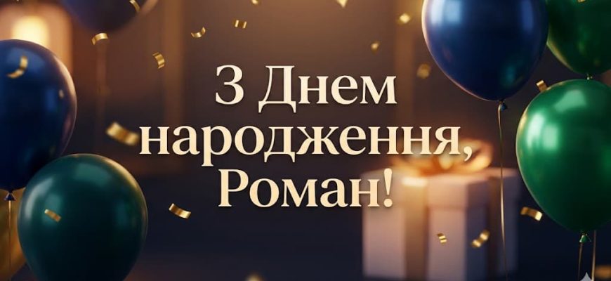 Привітання з днем народження Роман